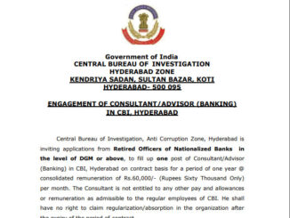 CBI Vacancy 2022 Ask to Apply Central Bureau of Investigation Recruitment for Advisor Bharti Form through asktoapply.in latest govt job in india