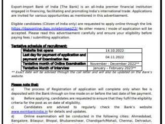 Exim Bank Vacancy 2022 Ask to Apply Exim Bank Recruitment for Trainee Bharti Form through asktoapply.in govt job news best in india