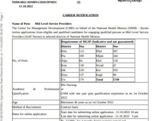 NHM Vacancy 2022 Ask to Apply National Health Mission Recruitment for Level Service Provider Bharti Form through asktoapply.in