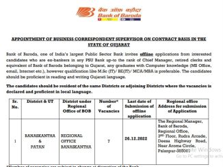 BOB Vacancy 2022 Ask to Apply Bank Of Baroda Recruitment for Supervisor Bharti Form through asktoapply.in latest govt job in india