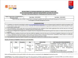 BOB Vacancy 2023 Ask to Apply Bank of Bardoa Recruitment for Acquisition Officers Bharti Form through asktoapply.in latest govt job in india