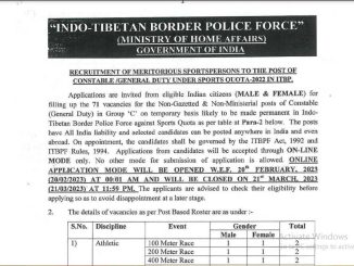 ITBP Vacancy 2022 Ask to Apply Indo-Tibetan Border Police Force Recruitment for Constable Bharti Form through asktoapply.in