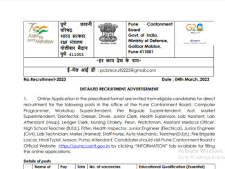 Cantonment Board Vacancy 2022 Ask to Apply Cantonment Board Pune Recruitment for Disinfector Bharti Form through asktoapply.in