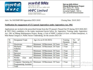 NHPC Vacancy 2023 Ask to Apply National Hydroelectric Power Corporation Recruitment for Apprentice Bharti Form through asktoapply.in