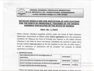 OAVS Vacancy 2022 Ask to Apply Odisha Adarsha Vidyalaya Sangathan Recruitment for Teacher Bharti Form through asktoapply.in