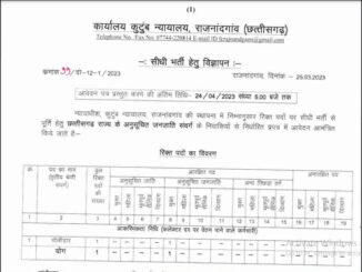 CG District Court Rajnandgaon Vacancy 2022 Ask to Apply Chhattisgarh District and Session Court Rajnandgaon Recruitment for Choukidar Bharti Form through