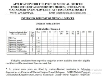 ESIC Vacancy 2022 Ask to Apply Employees State Insurance Corporation Recruitment for Medical Officer Bharti Form through asktoapply.in